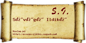 Sóvágó Ildikó névjegykártya