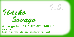 ildiko sovago business card